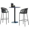 Mesas y Sillas Personalizadas para Exteriores, Sombrilla de Patio, Parasol, Cafetería Exterior, Combinación de Sillas de Ratán para Ocio al Aire Libre, Café