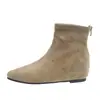 Botas de tornozelo finas com salto alto estilo francês para mulheres, nova moda outono 2026 Botas curtas Maillard
