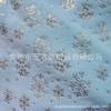 Fieltro de coral chapado en oro adhesivo franela dorada copo de nieve impresión plateada copo de nieve franela coral de oro