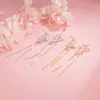 Brincos Estrela Explosiva com Franjas de Diamante, Estilo Longo para Outono e Inverno, Brincos de Suéter para Mulheres, Design de Nicho Emagrecedor, Brincos de Luxo Leve