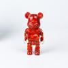 Comercio exterior grava de cristal natural oso violento decoración de escritorio artesanías de resina bearbrick150