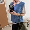 Nuevo chaleco cárdigan sin mangas de otoño, prenda exterior retro calada, chaleco de punto, top chaleco versátil para capas