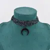 Collar con Colgante de Estrella Luna Negra Transfronterizo Cadena Elástica para Clavícula Tipo Encaje Personalizado Dulce Fresco Oscuro Sexy