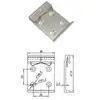 Huayi Mingtong Interruptor de Hebilla de Riel DIN35mm Hebilla de Sujeción Soporte de Montaje Aleación de Aluminio Base Negra y Blanca