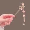 Hairpin Hanfu estilo antigo guaxinim flor de pêssego acessórios para o cabelo elegante borla passo agitar simples cocar flor de pêssego hairpin updo high-end