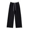 Calça esportiva estilo americano outono 2023 costura na cintura solta hip hop casual calça de moletom reta modeladora versátil calça de perna larga