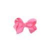 Pinza para el cabello de lazo de 4 pulgadas transfronteriza para niños, bebé, comercio exterior, color sólido, cinta acanalada con flor alada, clip de pico de pato, clip lateral
