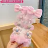 Grampo de Cabelo Flor Laço Fofo Estilo Coreano Acessório de Cabelo para Meninas Pequenas, Presilha para Franja, Grampo de Cabelo para Crianças, Não Danifica o Cabelo, Acessório de Cabelo para Meninas