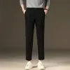 Ropa de Hombre Fengshe / Pantalones Casuales Gruesos de Invierno con Forro de Felpa para Hombre Cintura Elástica Pantalones Largos para Hombre Pantalones Cálidos de Nueve Puntos