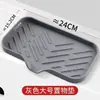 Tapete de drenaje de silicona para grifo, a prueba de salpicaduras, para jabón, encimera de cocina, desagüe de agua, tapete de almacenamiento para fregadero, desagüe de almacenamiento, azul