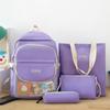 Bolsa escolar feminina estudante do ensino médio leve aluno da escola primária fresco bonito coração menina três a cinco ou seis anos mochila de grande capacidade