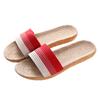 Pantuflas Universales de Lino para Cuatro Estaciones para Mujer, Pantuflas Silenciosas Ligeras para el Hogar con Suelas Gruesas Suaves, Pantuflas de Madera para Parejas al por Mayor