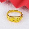 Anillo de oro y arena de Vietnam para mujer, explosiones en vivo, joyería de color dorado y latón chapado en oro, puesto de feria, mercado nocturno, suministro al por mayor