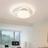 Lámpara de techo para sala de estar creativa geométrica cuadrada estilo crema lámpara para dormitorio creativa simple ambiente paquete de lámparas para toda la casa
