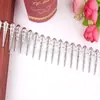 Guangzhou Novo Atacado Premium Corrente de Pérola e Diamante Acessórios para Roupas Componentes de Corrente de Zircônia Corrente de Contas Banhada a Ouro com Strass