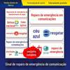 Logotipo personalizado de PVC para veículos de reparo de emergência da China Mobile, Unicom e Telecom, placa de aviso de reparo de emergência de comunicação, placa de reparo de emergência de energia