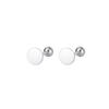 Pendientes de disco liso con tornillo de plata de ley s999 Di Feng para mujer, simples, de torsión, anti-pérdida, para el lóbulo de la oreja, para el agujero de la oreja