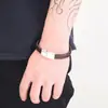 Pulsera de Cuero de Vaca, Joyería Tejida de Cuero para Hombres, Pulsera Hecha a Mano de Cuero Estilo Celebridad para Hombres al por Mayor