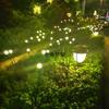Luciérnagas LED que parpadean con el viento parque exterior diente de león Caña luces enchufables luces de ingeniería de césped