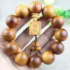Pulsera de ciprés al por mayor de fábrica 2.0 material envejecido antiguo alto aceite pulsera de madera para hombres y mujeres cuentas de Buda Wen play cuentas de rosario joyería
