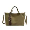 2026 Nuevo Bolso de Hombro Único con Textura Tejida para Mujer, Bolso Tote Retro de Gran Capacidad para el Trabajo, Bolso Cruzado Versátil de Mano