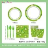Decoración de Fiesta de Cumpleaños Temática de Kiwi Plato de Frutas Plato de Papel Desechable Vaso de Papel Arreglo de Vajilla de Frutas de Verano