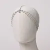Cadena de Pelo Exótica Brillante de Diamantes Multicapa para Mujer, Tocado de Novia, Cadena para la Frente Estilo Bosque Super Hada, Accesorio de Sesión de Fotos Estilo Étnico