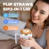 Taza Térmica de Acero Inoxidable de 40 oz Seleccionada Cuidadosamente para Exportación, Alto Valor Estético, con Asa, Adecuada para Uso en Automóvil, Gran Capacidad, Botella de Agua Térmica en Stock