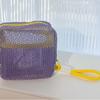 Bolsa de Tofu Dopamina Grande Capacidade Portátil Cor Mesh Bolsa Cosmética Mesh Bolsa de Higiene Pessoal Mini Porta-Moedas