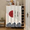 Mueble de baño con lavabo de estilo japonés, cortina de sombreado, armario de almacenamiento, perchero para artículos diversos, perchero para cocina, cortina antipolvo