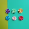 Novos Prendedores de Cabelo Florais Coloridos de Camada Dupla Criativos DIY, Acessórios de Cabelo, Decorações para Capa de Celular, Charms para Sapatos, Materiais de Cola de Creme e Acessórios Atacado