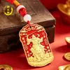Tio Tong Marca Xuanhu Deus da Riqueza Marcial Símbolo em Relevo Liga de Metal Pingente Decoração de Casa e Carro Pacífica de Zhao Gongming