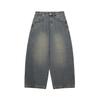 Neverules Silueta Retro Jeans Lavados para Hombre Sueltos Casuales Pierna Ancha Zanahoria Pantalones de Mezclilla K3066