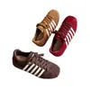 Zapatos duraderos para deportes y ocio al aire libre, modernos y antideslizantes, con rayas de otoño, un diseño retro y un estilo versátil para 2026. Estos son zapatos de gamuza para mujer