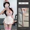 Noche Crujiente Sexy Lencería Corazón Enfermera Femenina Abertura Cadera Falda Tirante Cuello Alto Hueco Cos Cosplay