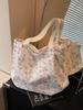 Bolsa Casual Transfronteiriça de Grande Capacidade Bolsa de Lona Feminina Nova Moda Primavera e Verão Versão Coreana Versátil Bolsa Tote de Ombro para o Dia a Dia