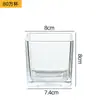 Copo de Vela Transparente Espessado Suporte de Vela DIY com Fundo Curvo Garrafa de Vidro Pote de Vela Copo de Vidro para Aromaterapia Tampa de Bambu