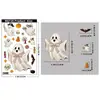 Decoraciones de Halloween creativas calabaza fantasma pegatinas de vidrio feliz halloween araña casa embrujada pegatinas electrostáticas