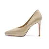8023-1 Zapatos de Tacón Alto Rojos Cómodos y Sexys para Mujer, Nuevo Modelo 2026, Punta Fina, Impresionantes Zapatos de Salón Profesionales