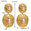 Pendientes de perlas tridimensionales de lujo, ligeros, transfronterizos, de estilo europeo y americano, de metal, de moda, exagerados, antiguos, elegantes, de plata, para mujer.