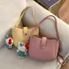 Bolso Cruzado de Hombro Tipo Cubo con Patrón de Lichi, Estilo Coreano Nuevo de Nicho Transfronterizo para Mujer, Bolso Cruzado Versátil de Lujo de Alta Gama para el Trabajo