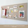 Adesivos de Parede de Feltro Autoadesivos Sem Furos Quadro de Exposição de Trabalhos de Jardim de Infância Mural de Mensagens e Fotos Painel Decorativo de Parede de Fundo