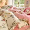 Juego de ropa de cama de algodón estilo Ins de cuatro piezas juego de tres piezas de algodón fresco para dormitorio de estudiante sábana funda de edredón
