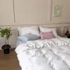 Suave y liso con un nuevo tacto~ El juego de cuatro piezas de Tencel lavado a la arena es suave y delicado con la piel, adecuado para todas las estaciones, perfecto para dormir desnudo