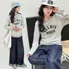 Camiseta Rayada de Primavera para Niñas 2026 Nueva Moda Tendencia Ropa Infantil Camiseta Base de Algodón Sudadera para Primavera y Otoño