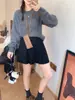 Nueva colección de otoño e invierno: Falda corta de punto plisada, de cintura alta, adelgazante, estilo Miu, perfecta para mujeres petite, versátil falda corta de línea A