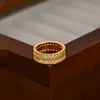 Nova Loja de Ouro 2025 Mesmo Estilo Vietnã Shagin Anel de Trigo Moda Elegante Anel Versátil Presente para Namorada