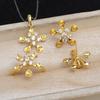S925 Prata 5 Contas Floco de Neve Terno Acessórios DIY Acessórios Pérola 6-7.3 Multi-Bead Anel Brinco Pingente 5756
