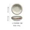 Restaurante de Tazones de Kimchi Japonés y Coreano Transfronterizo Vajilla de Cerámica Creativo Tazón Redondo Tazón de Arroz Barra de Sushi Barbacoa Tazón para Snacks Postre