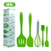Atacado Spot Conjunto de 5 Peças de Silicone Resistente a Altas Temperaturas para Assar Espátula Pincel de Óleo Batedor de Ovos Conjunto de Ferramentas para Assar de Grau Alimentício